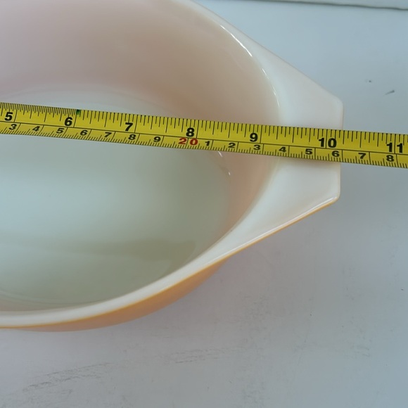 Vintage Pyrex promotional oval daisy design orange casserole w opal lid 1.5 qt - Picture 13 of 14